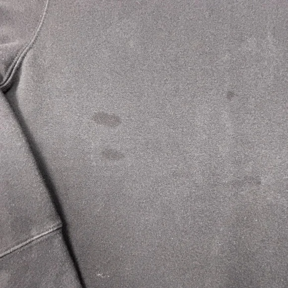 Y2K  Quiksilver Silver Crewneck Sweater Mens L Black Sweatshirt Classic Fit - Picture 3 of 8